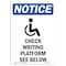 Signmission OSHA Notice, 7" Height, Check Writing Platform Sign With Symbol, 7" X 5", Portrait OS-NS-D-57-V-10555 - alternate 1